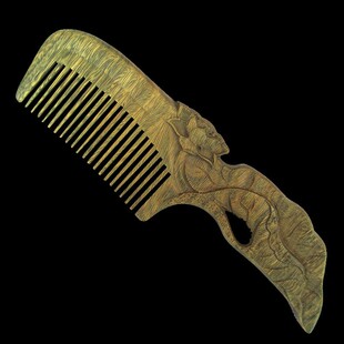 阿根廷绿檀木面梳子檀香木复古雕檀香木梳子洗漱护理洁