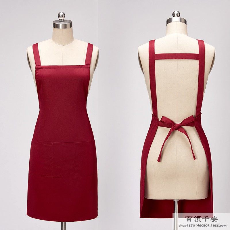 火锅店烘焙工作围裙定制防水防油咖啡水吧奶茶店背带围裙印字,家庭/个人清洁工具,围裙,淘宝优惠券,粉丝福利购,淘宝优惠卷