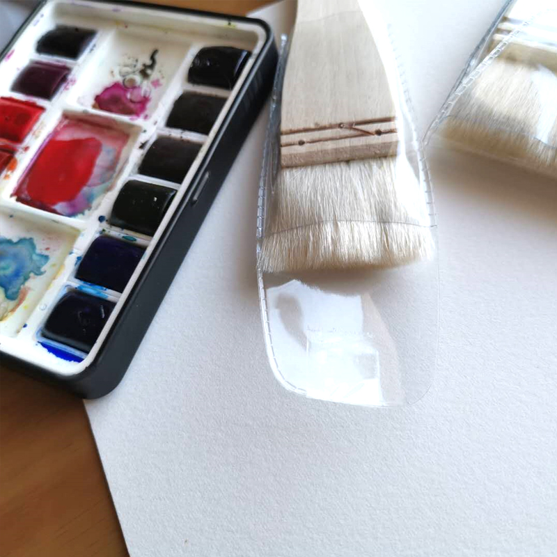 【杂物堆】竹羽堂原木色羊毛板刷777排刷裱纸刷底纹刷铺色刷排笔