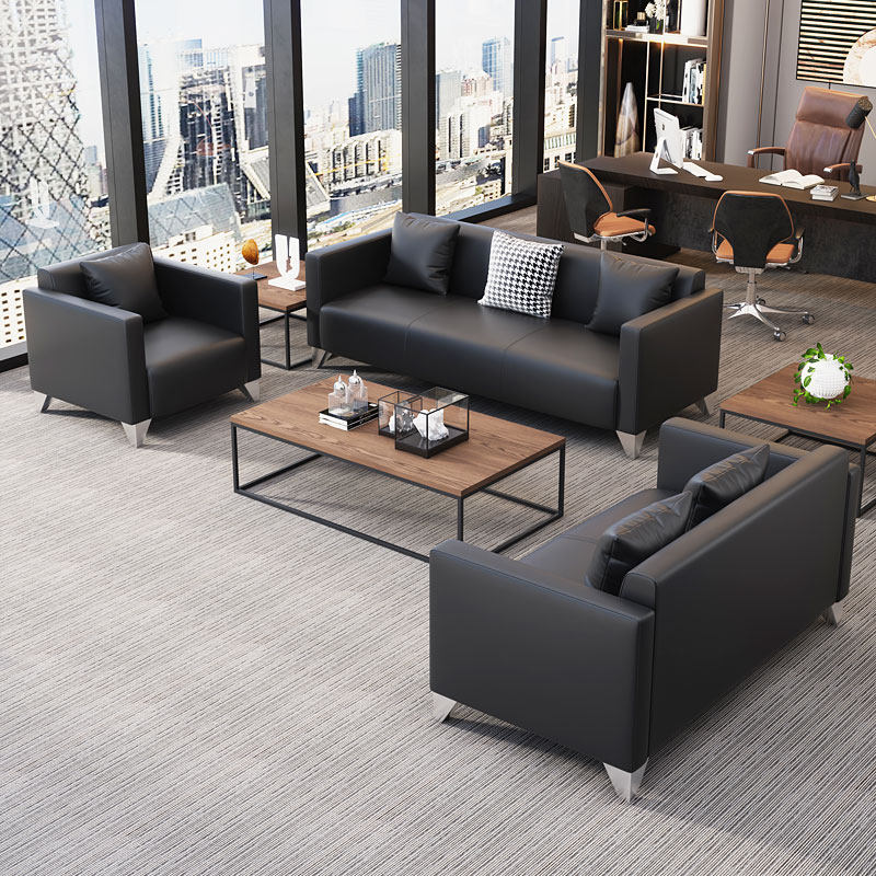 办公室现代商务茶几装休闲洽谈会客接待售楼处小型沙发