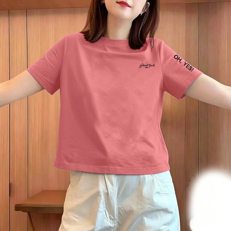 夏季纯棉大码宽松短袖T恤女