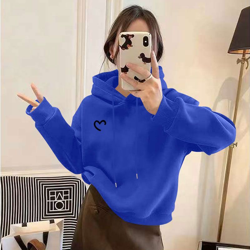 纯棉加绒加厚时尚印花上衣