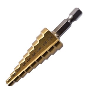 六角柄英制宝塔钻镀钛阶梯钻头开孔器手电钻打P孔工具台阶钻头套