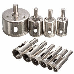 大理石开孔器F金刚石玻璃开孔器 10PC 50mm 玻璃钻头陶瓷钻