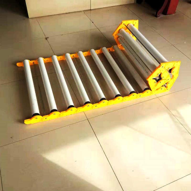 优惠货柜车装卸货PVC输送梯轻型可折叠式无动力滚筒输送滚筒梯