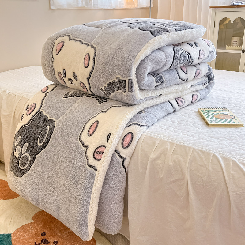 被子冬被加厚保暖羊羔绒棉被芯春秋冬季宿舍学生单双人太空被褥子