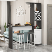 家用小吧台现代简约玄关隔断餐桌小户型柜酒吧台一体桌靠墙门厅柜