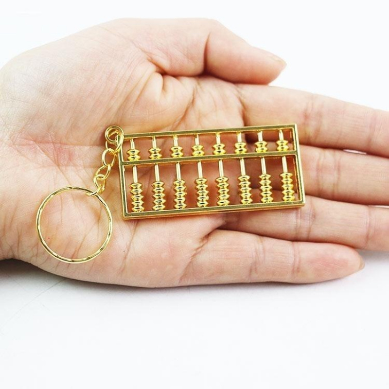 迷你金算盘合金钥匙扣挂笔如意挂