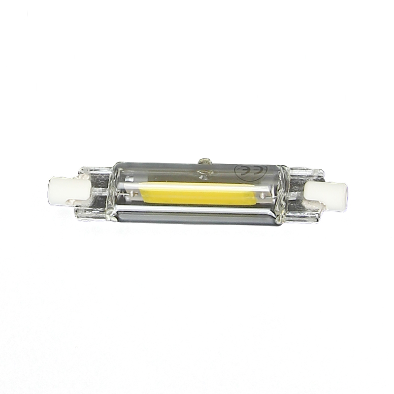 R7S可调光LED玻璃灯管太阳管78mm118mm 220V替代碘钨灯横插投光灯