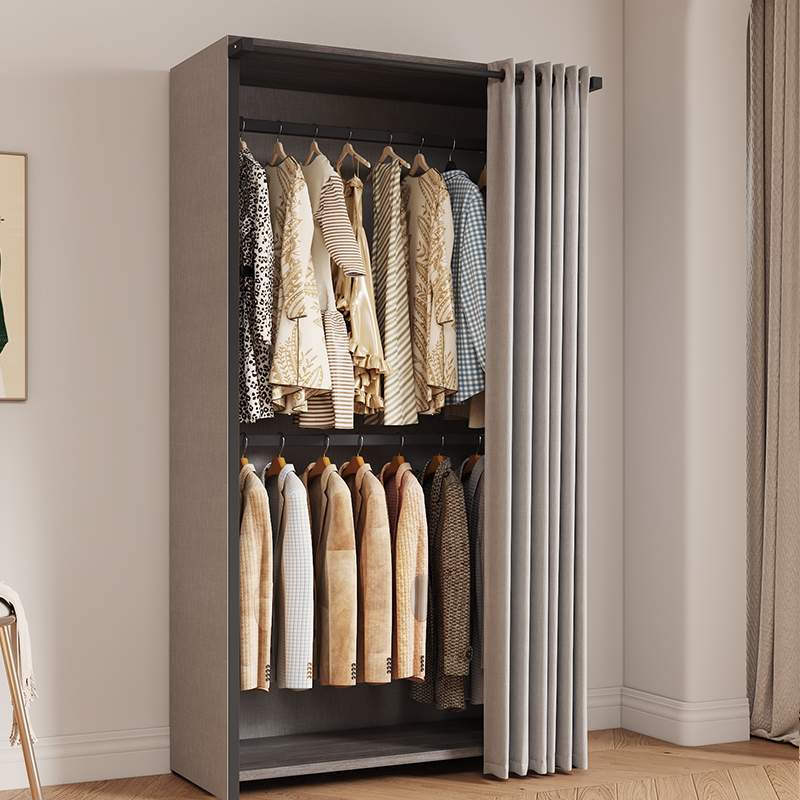 衣帽架落地卧室防尘挂衣架金属衣帽间G家用收纳储物房间置物架一