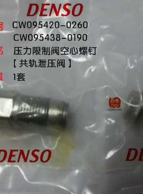 共轨泄压阀 095420-0260 电装DENSO M18  重汽/锡才/挖机 原厂
