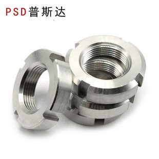 GB812开槽止退螺母304不锈钢圆螺母M25X1.5M27X1.5M30X1.5M30X2