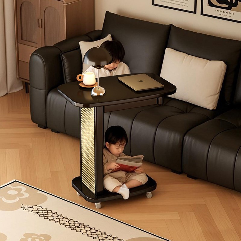 中古小推车客厅家l用茶几沙发边几多功能置物架多层收纳架移动推