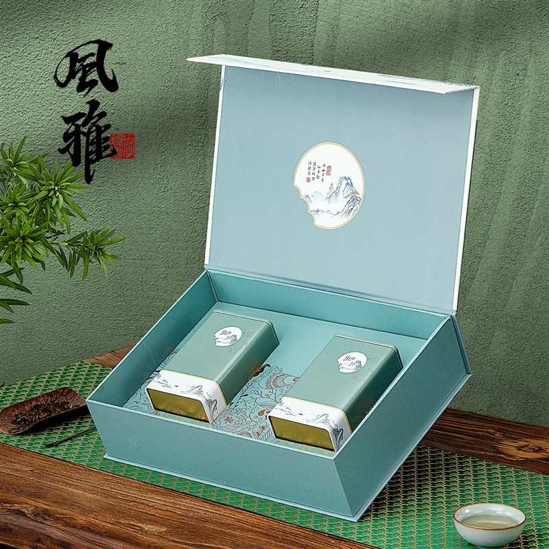 新款半斤一斤装茶叶罐礼盒通用绿茶毛尖龙L井茶茶叶包装盒空盒定