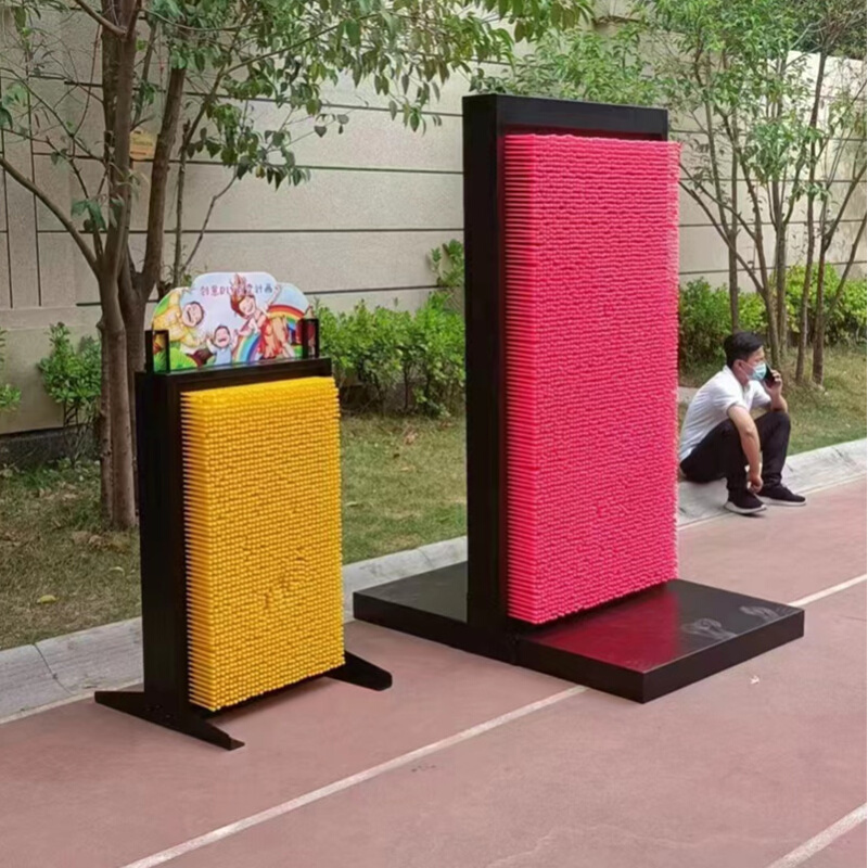 网红景区商场互动三维针雕 3D打印机人体墙 百变针画墙游乐设施