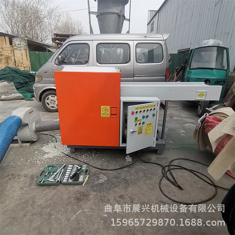 带布海绵边角料切块机 记忆棉复合绵成条海绵切块机