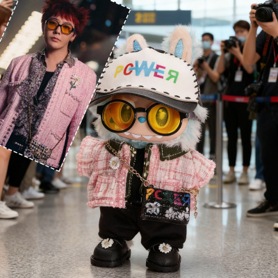 GD权志龙同款香港早春秀同款衣服拉布布labubu娃衣一代二代三17cm