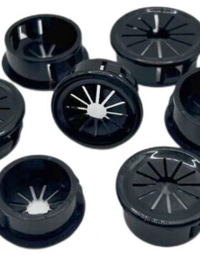 黑色RSB扣式塞头塑料扣式护线套护线圈花瓣形保护套出线圈环孔塞