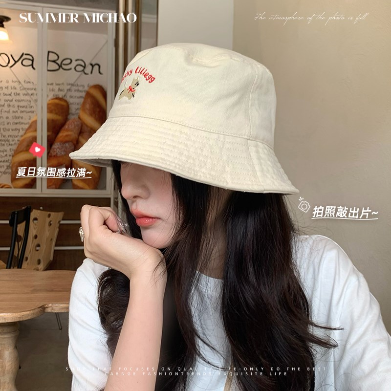 帽子女2025新款春夏薄款渔夫帽遮阳百搭太阳防晒帽韩版显脸小盆帽