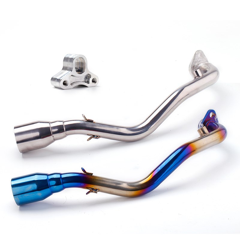 适用于摩托车 劲战45代 改装排气管 不锈钢前段/尾段套装