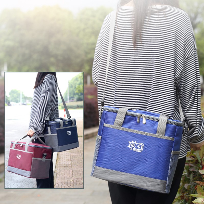 加厚保温包大号户外铝箔保温袋手提饭盒送餐外卖箱防水冷藏保鲜包