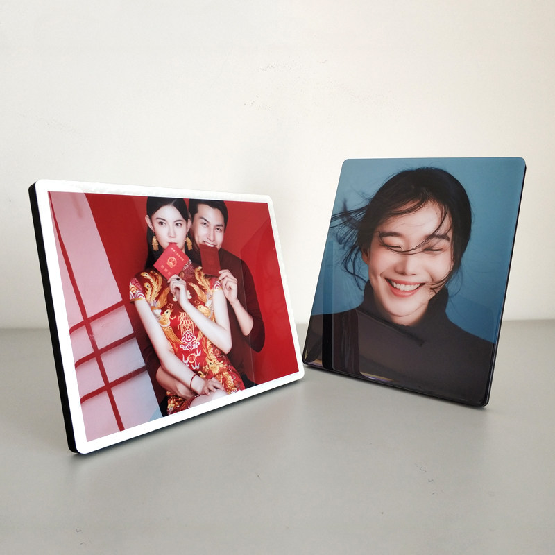 大韩烤瓷水晶摆台洗照片r做成相框定制摆件婚纱照制作相片放大挂