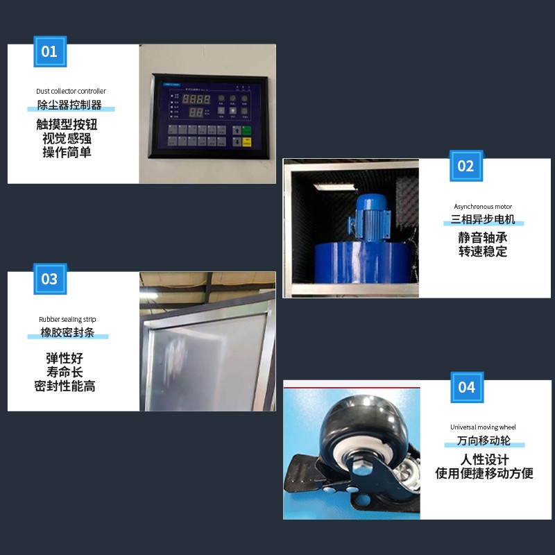 脉冲滤筒除尘器单机移动式工业打A磨抛光环保集尘器设备布袋收尘