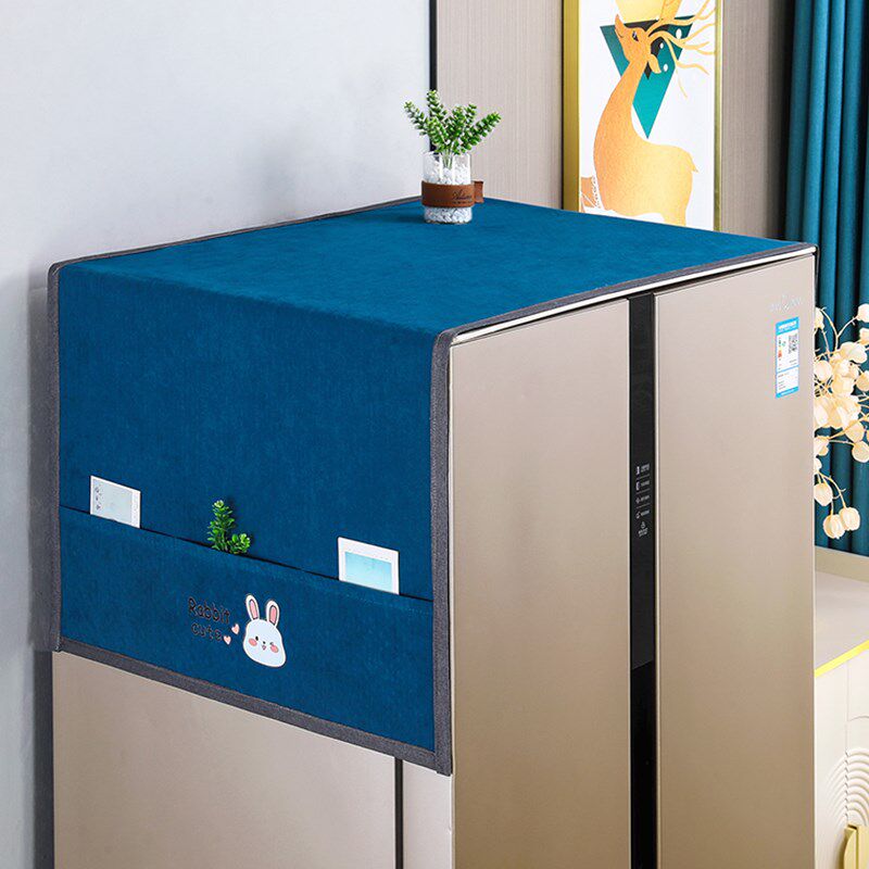 新款防滑冰箱防尘盖布双开门单开门洗衣机防尘罩T盖巾可收纳冰箱