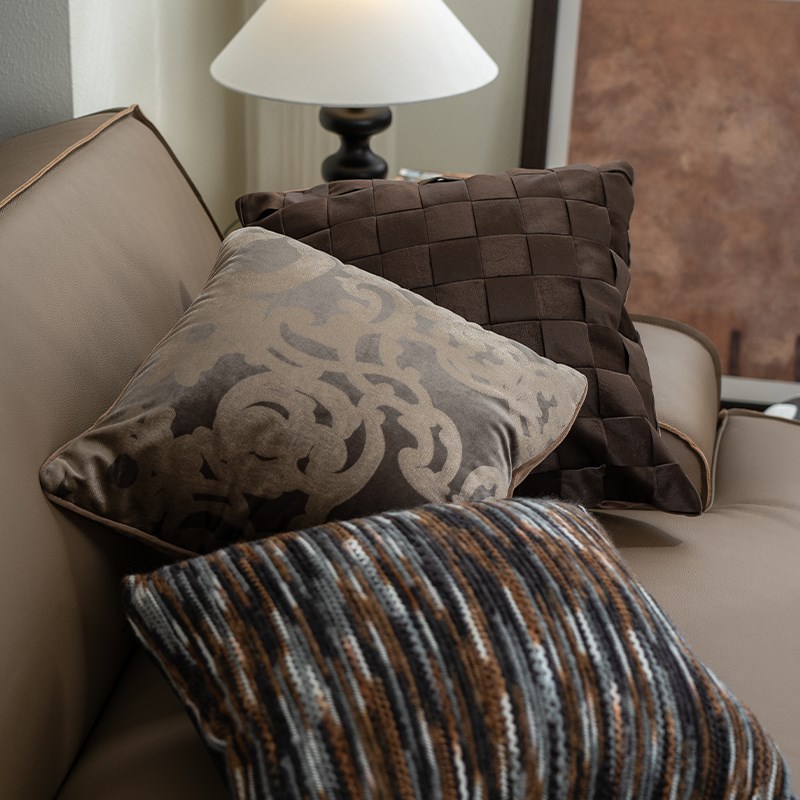 抱枕中古轻奢高级绒面枕套酒店别墅大平层样板间客厅沙发靠枕靠垫