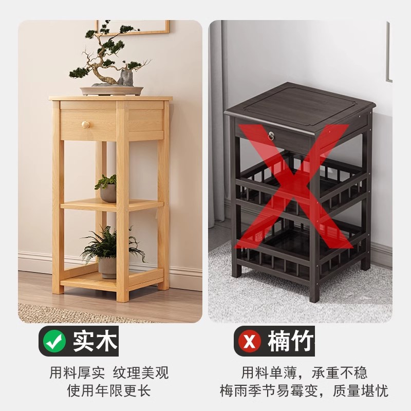 茶几小桌子客厅家用沙发边几正方形边柜角几茶桌老式纯实木小方桌