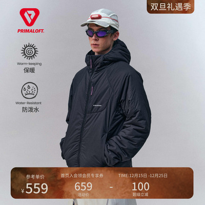 瞬时山野Monterest山系户外金标P棉连帽棉服防泼水保暖棉衣外套男