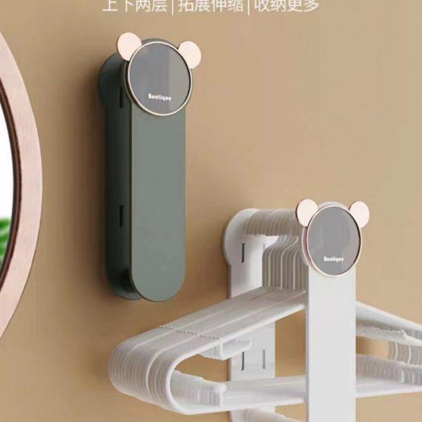 衣架收纳神器免打孔阳台晾衣架夹子挂钩阳台整理多功能伸缩置物架,收纳整理,衣架收纳架/盒,淘宝优惠券,粉丝福利购,淘宝优惠卷