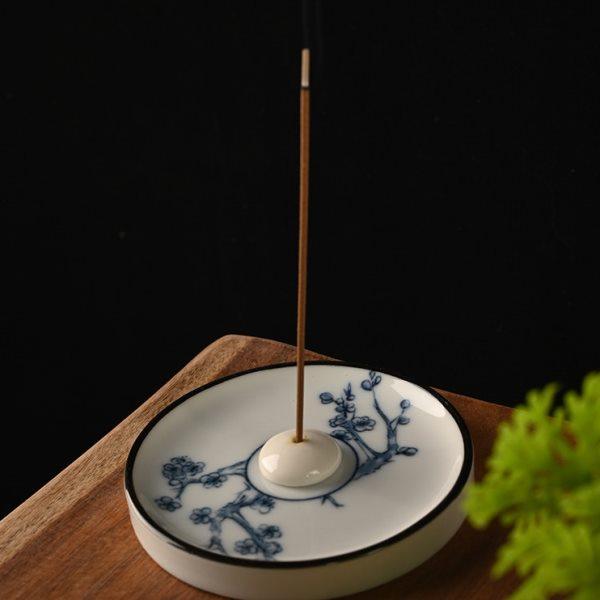 简约青花线香炉香插摆件陶瓷创意仿古香道托盘卧香炉家用迷你檀香,家居饰品,香托/香盘/香座/香插,淘宝优惠券,粉丝福利购,淘宝优惠卷