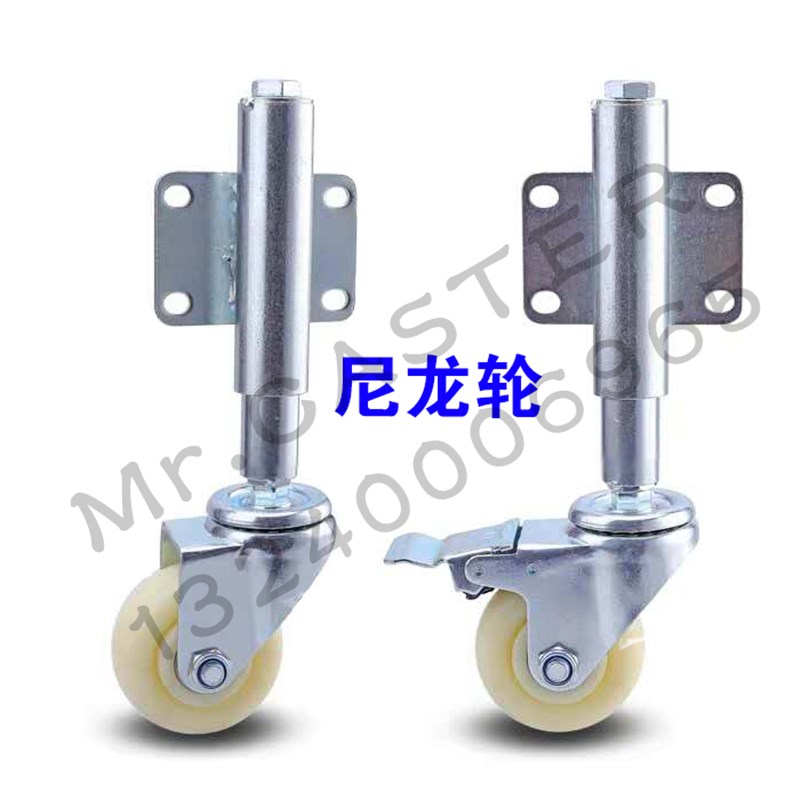 2寸2.5寸3寸4寸5寸大门减y震轮减震器 弹簧轮大门伸缩轮登高车轮