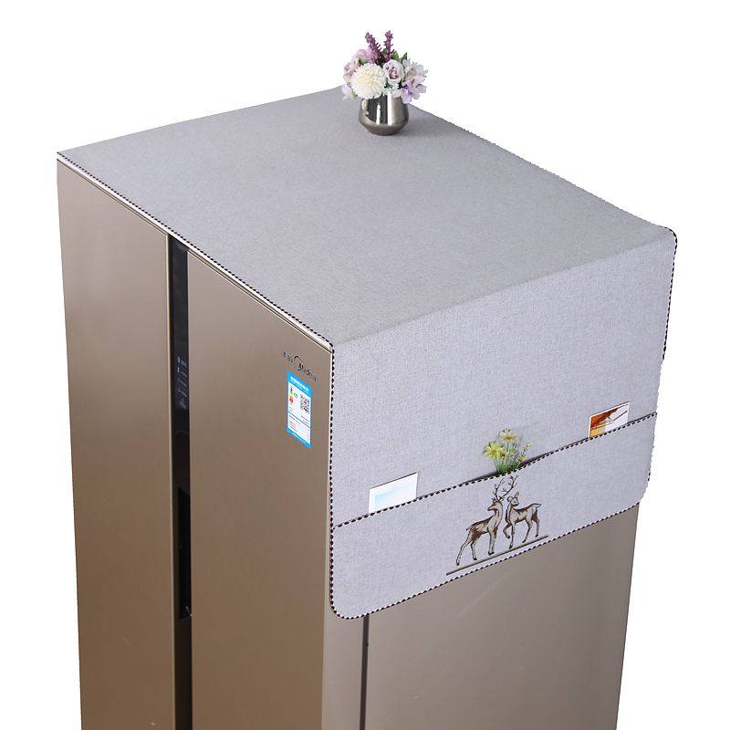 冰箱防尘盖巾单双门可收纳滚筒洗衣机盖布N防滑顶部防尘多用盖布