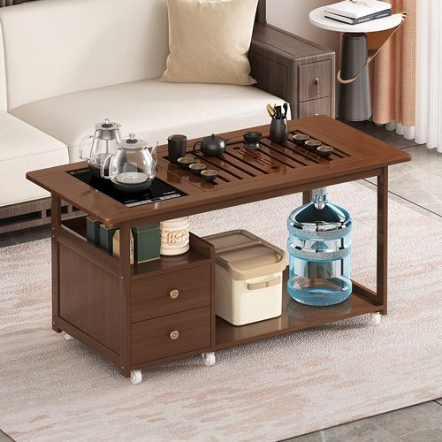 移动边几家用茶i桌茶台客厅茶几沙发边柜茶水柜中式烧水壶一体茶