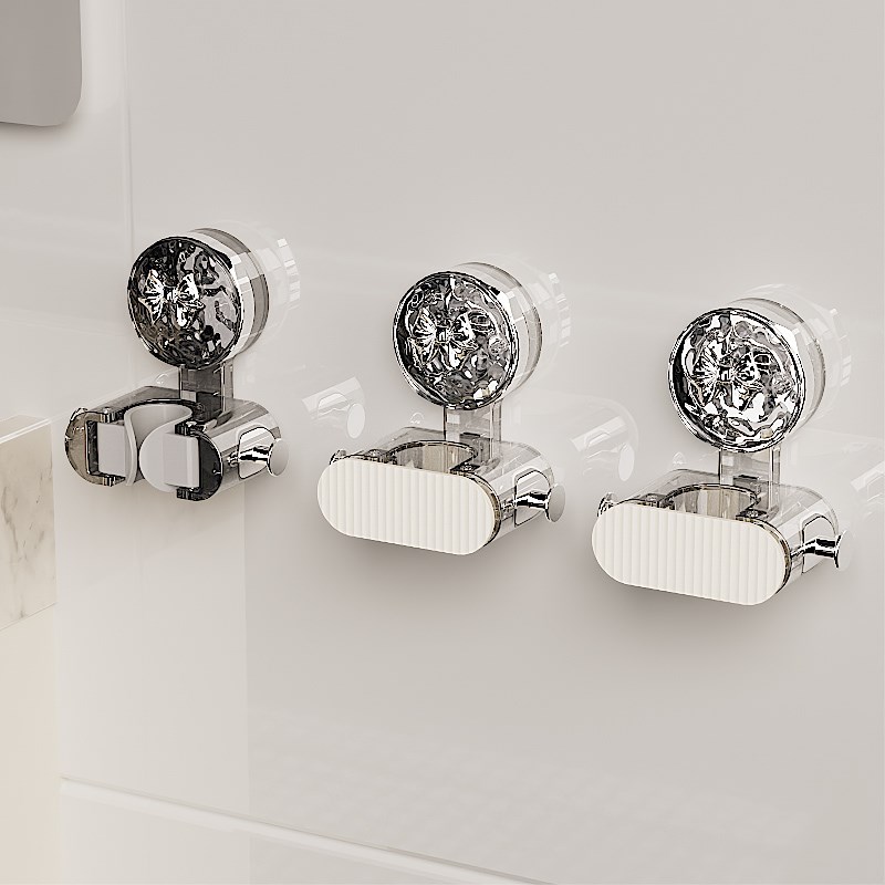 吸盘拖把壁挂夹卫生间收纳神器拖布夹卡扣架免打S孔固定器扫把挂 - 封面