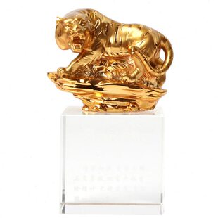 金上玄众阁 山摆件属相工艺品虎虎水晶虎十二生肖虎树脂形属饰品