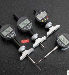 量天下电子数显深度计S-1 带座配5个测头 V槽深度千分尺
