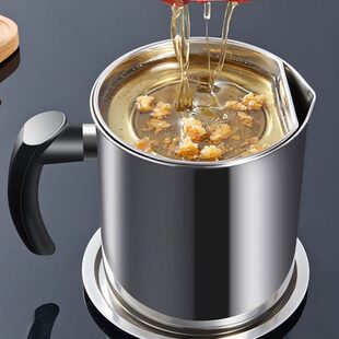 瓶油渣30食用油油滤油厨房不锈钢漏壶4不神器过滤家用油壶油罐储