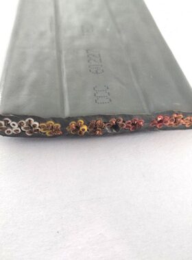 电缆0行扁国标平灰色.T电梯芯V行 随控制线铜芯电缆75随V方B40*40