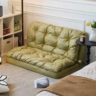 可躺单人宿舍榻榻米懒人沙发阳台休闲椅可床上靠背椅折叠小沙发睡