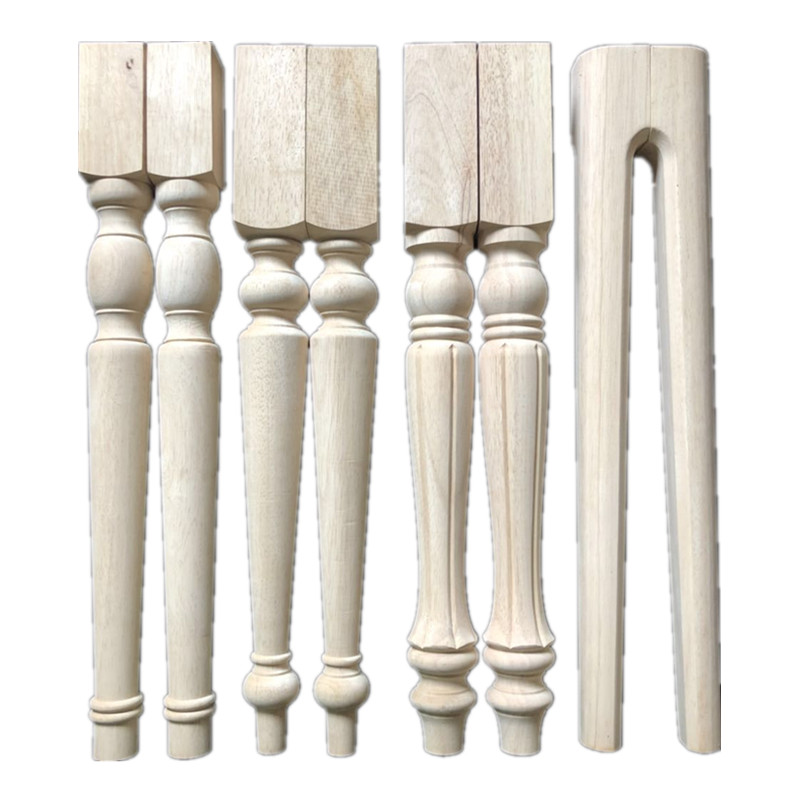 美式2021实木家具脚q餐桌脚书桌脚桌腿车床脚圆柱脚柱子桌子脚厂