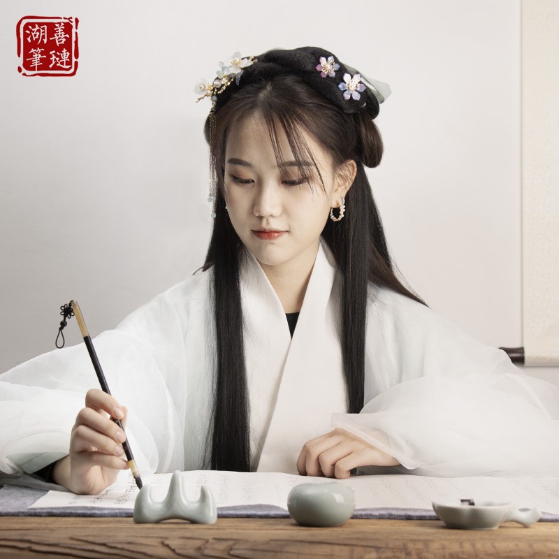 毛笔善琏湖笔小楷书法狼毫兼m毫专业级抄经笔高档套装专业文房四