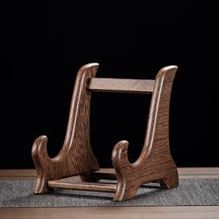 普洱茶饼架实木透明o展示架子茶叶收纳盒家用防尘玻璃托盘支架