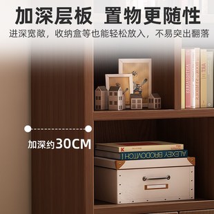 实木生态板书架置物架落t地简易柜子靠墙客厅储物柜收纳家用书柜