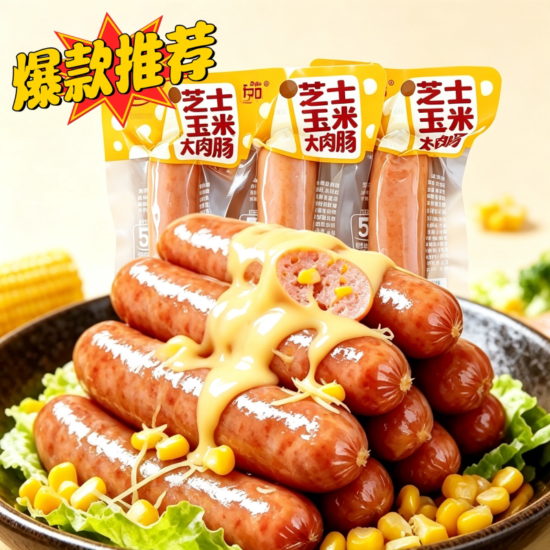 金磨坊芝士玉米脆皮烤肠早餐肠