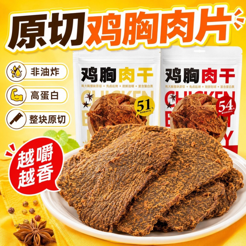 优选即食手撕鸡胸肉片解馋夜宵