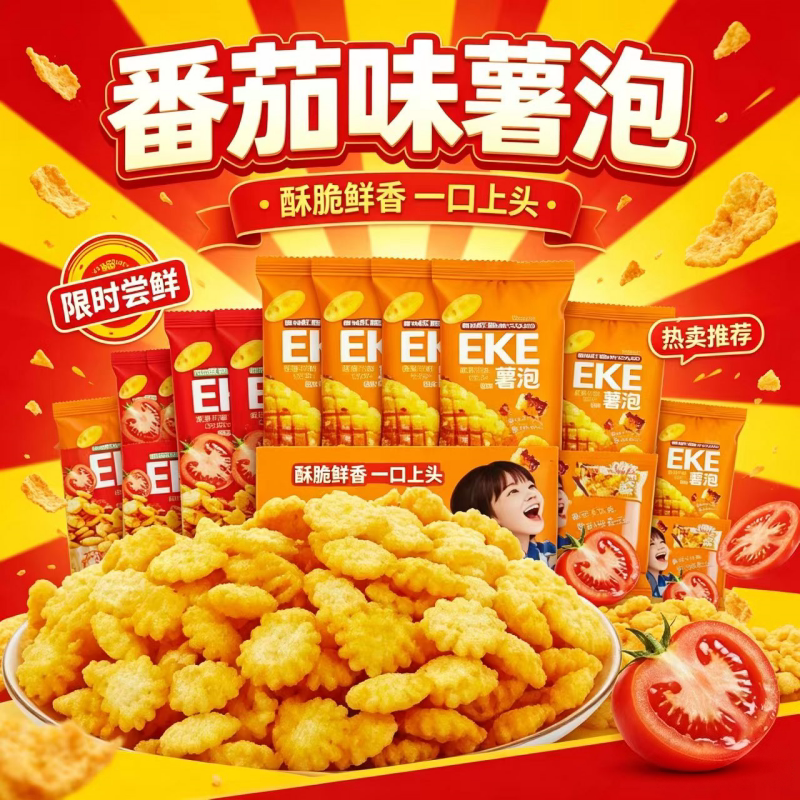 EKE薯泡土豆泡酥脆追剧饼干