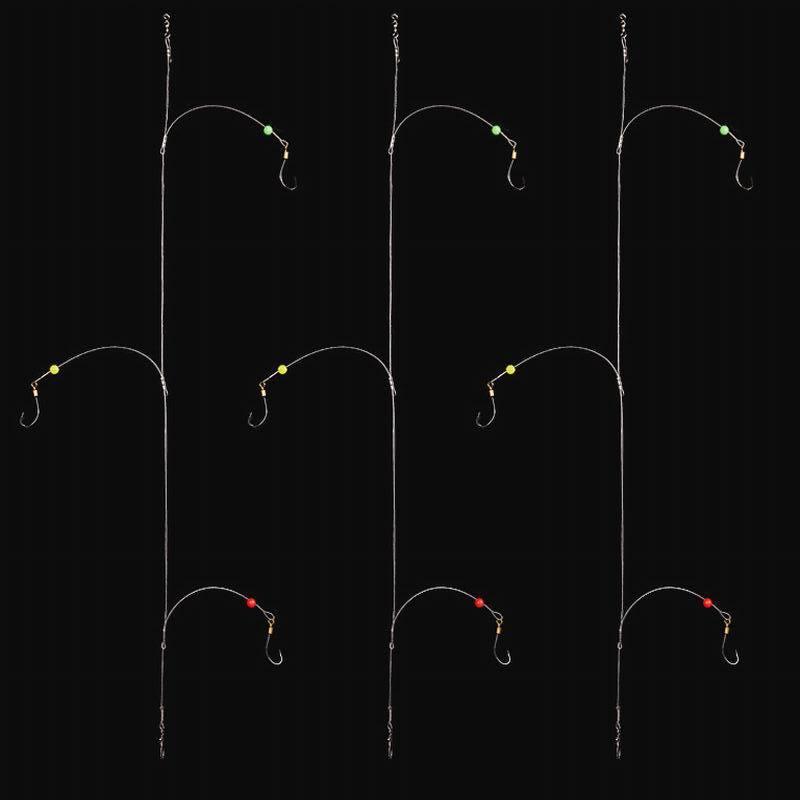 新型加强爆炸型3串钩防缠绕钢丝串钩线组渔具垂钓用品